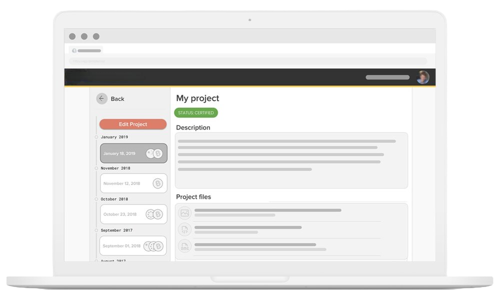 ONECTRA project management interface showing certified status and timeline