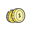 Affordable coins icon