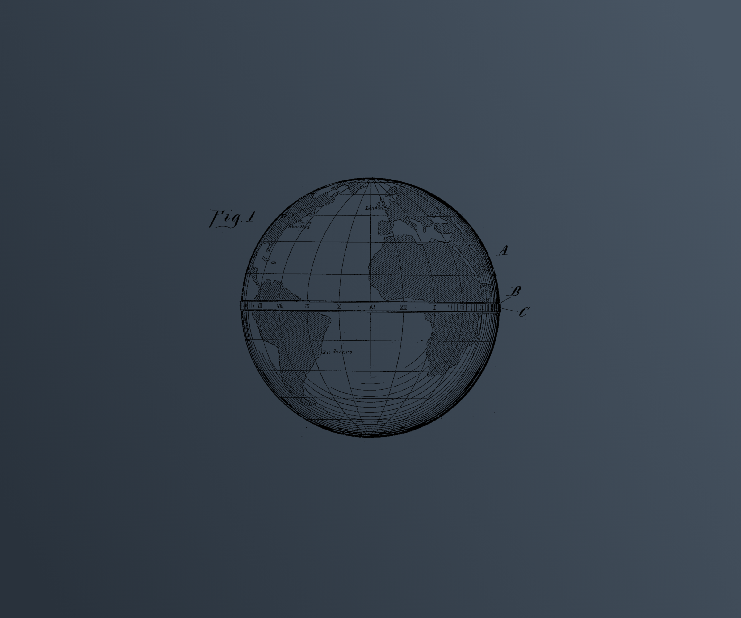 Wireframe globe illustration
