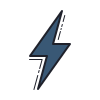 Powerful lightning icon