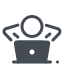 Person relaxing icon